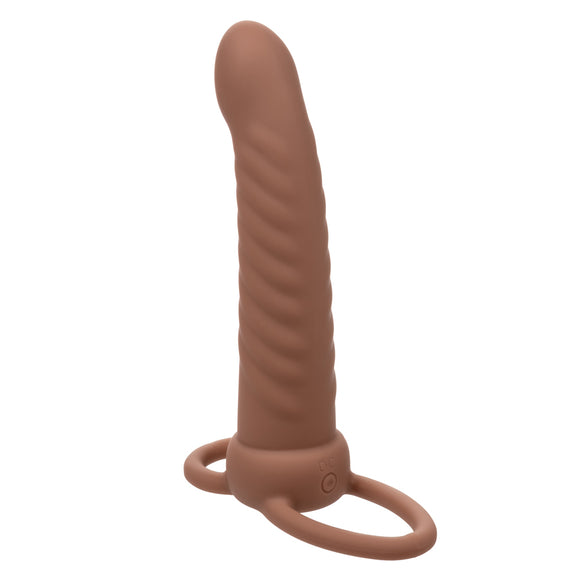 Performance Maxx Rechargeable Ribbed Dual  Penetrator - Brown SE1634113