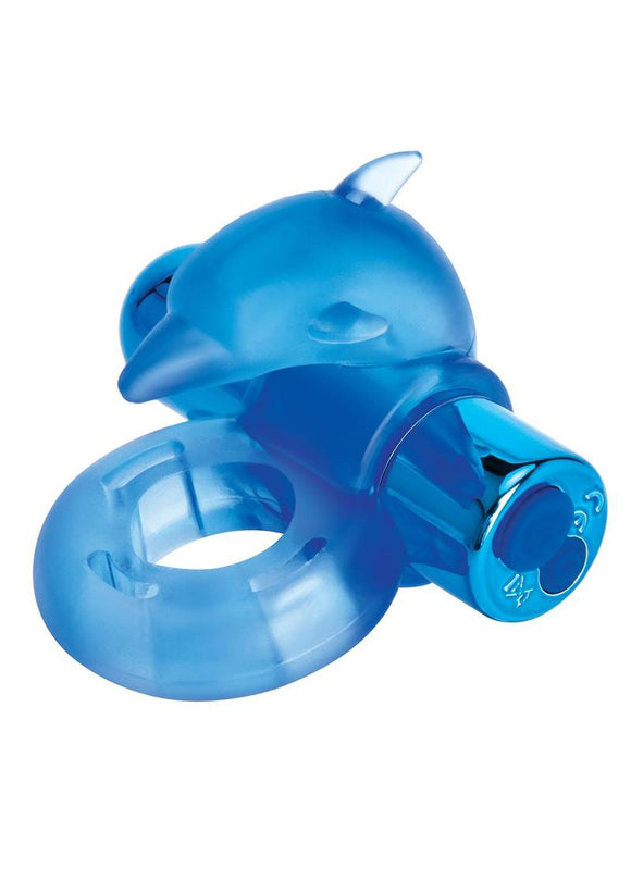 Bodywand Rechargeable Dancing Dolphin Ring - Blue X-BW1507