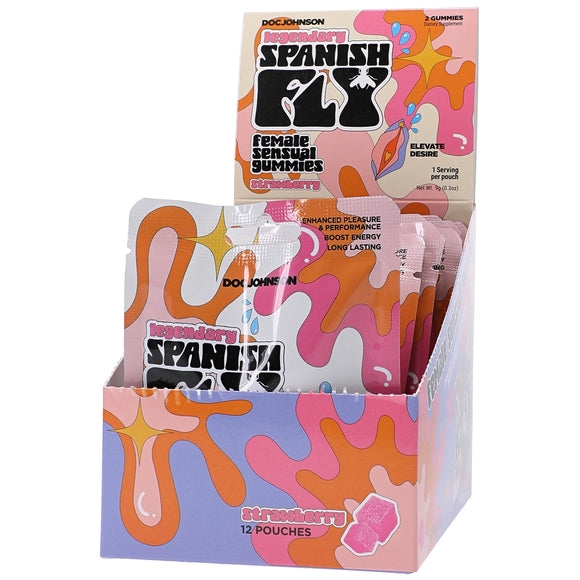 Spanish Fly - Female Sex Gummies - 12 Pack - 2 Pcs Per Pack - Strawberry DJ1308-25-BX
