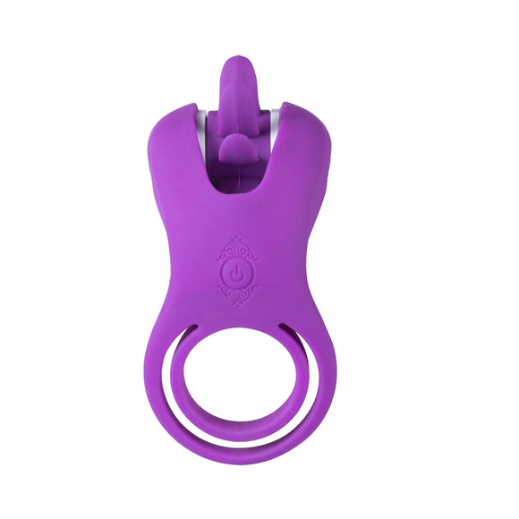 Roxy - Tongue Clit Licker and Cock Ring - Purple H-CR-07-928PU