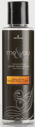 Me and You Massage Oil - Lemon Ginger Orange Vanilla Sugar - 4.2 Oz. SEN-VL444