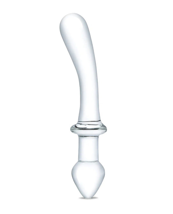 9 Inch Classic Curved Dual-Ended Dildo - Clear GLAS-165
