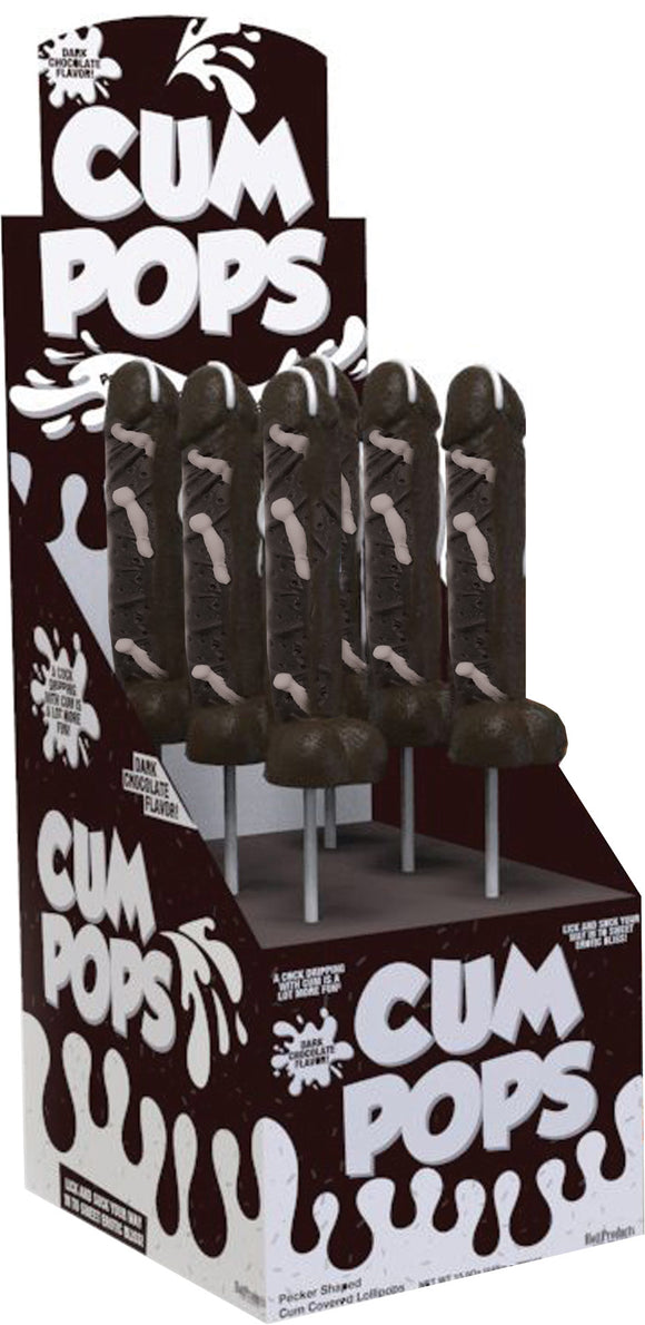 Cum Cock Pops - Dark Chocolate - 6 Piece P.O.P. Display HTP3234-D