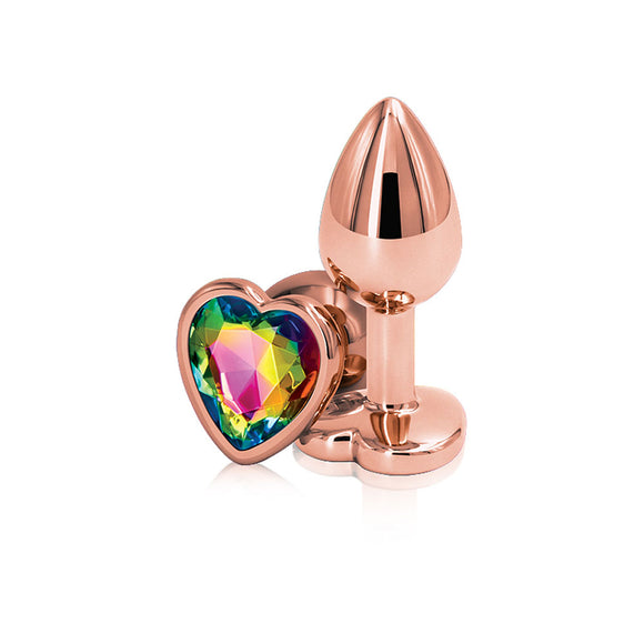 Rear Assets - Rose Gold Heart - Small - Rainbow NSN0963-19
