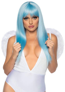 Marabou Trimmed Feather Wings - White LA-2775WHT