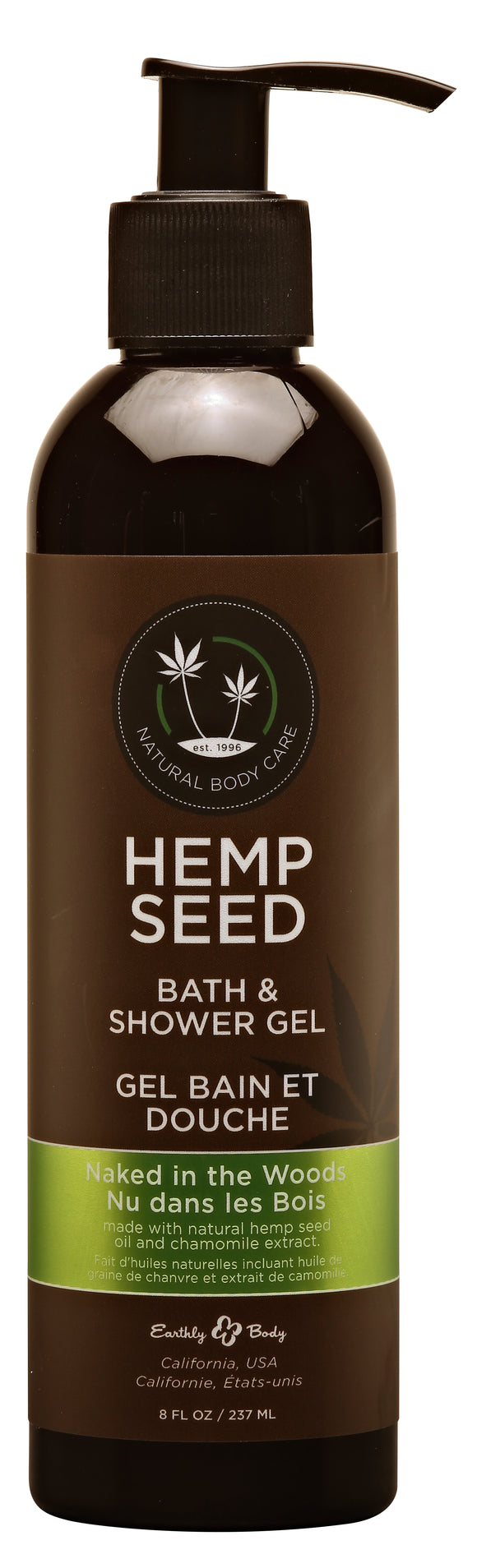 Hemp Seed Bath and Shower Gel - Naked in the Woods - 8 Oz./ 237ml EB-SG022