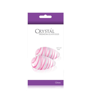 Crystal Premium Glass Eggs - Clear/pink NSN0703-11
