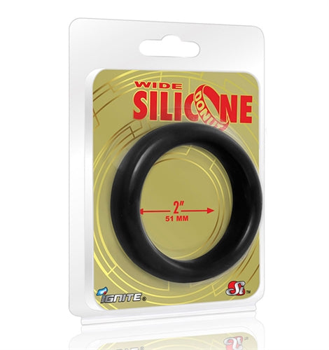Wide Silicone Donut - Black - 2-Inch Diameter SI-95128