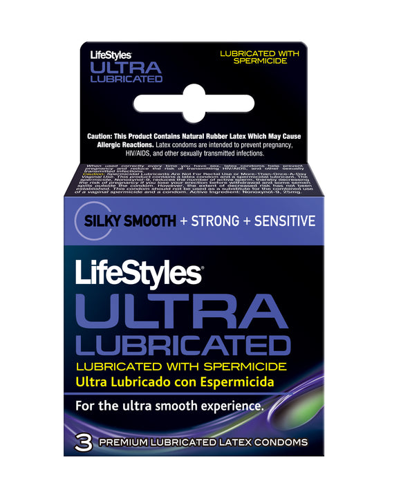 Lifestyles Ultra Lubricated With Spermicide - 3 Pack PM1803
