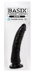 Basix Rubber Works - Slim 7 Inch With Suction Cup - Black PD4223-23