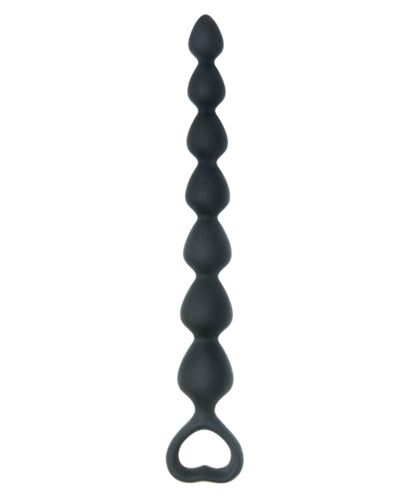 The 9's S Beads Silicone Anal Beads - Black IC2309-2