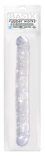 Basix Rubber Works 12 Inch Double Dong - Clear PD4305-20