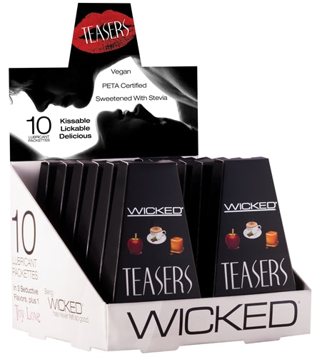 Teasers - 12 Piece Display - Each Containing 10 Lubricant Packettes WS-90300D