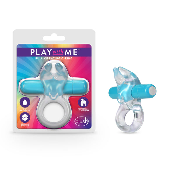 Play With Me  Bull Vibrating C-Ring - Blue BL-74202