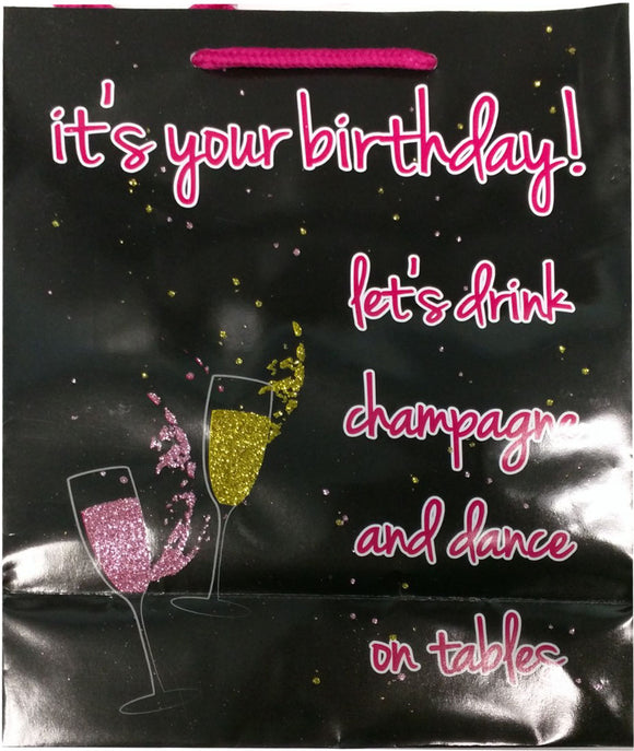 Its Your Birthday Glitter Embellished Gift Bag K-GBG507