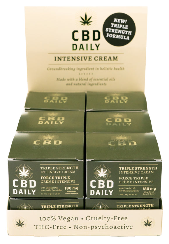 Cbd Daily Triple Strength Intensive Cream - 12 Count Display With Tester EB-CBDCDX012