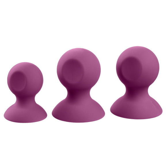 Cloud 9 Health and Wellness Nipple and Clitoral Massager Suction Set - Purple WTC917