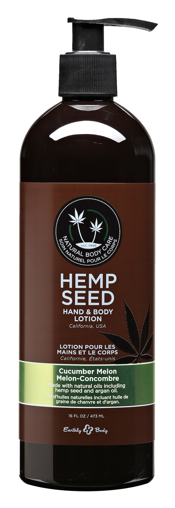 Hemp Seed Hand and Body Lotion - 16 Fl. Oz. - Cucumber Melon EB-HSV210
