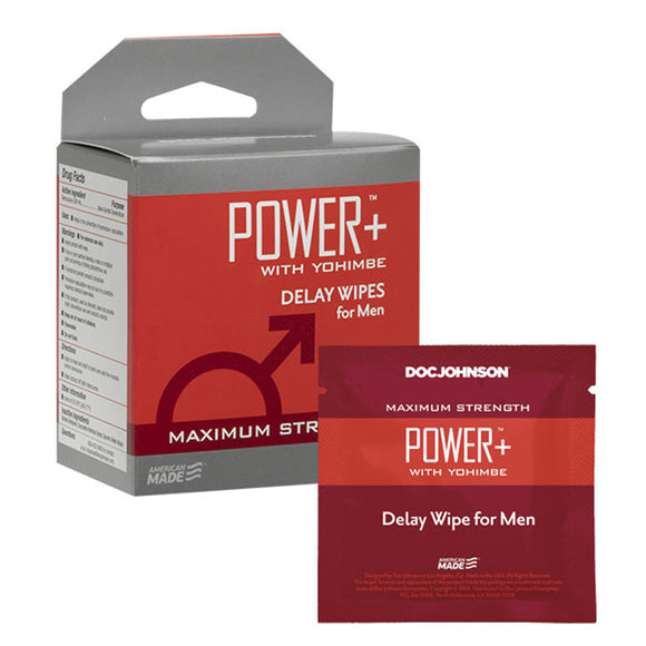 Power Plus With Yohimbe - Delay Wipes for Men - 10 Pack DJ1311-25-BX