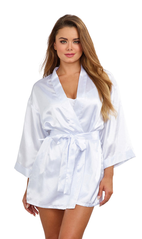 Robe, Chemise, Padded Hanger - Medium - White DG-3717WHTM