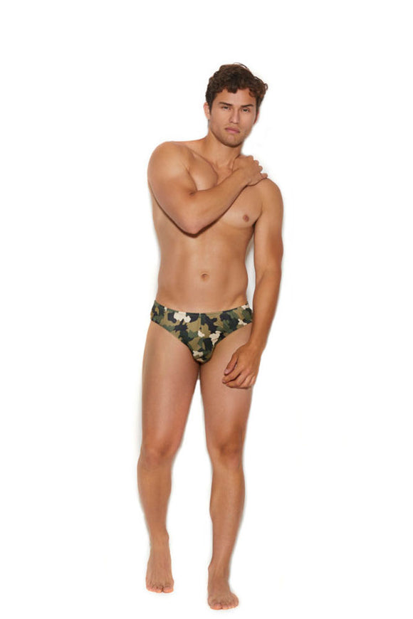 Men's Thong Back Brief - Large/xlarge -  Camouflage EM-82391CAMLXL