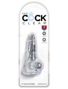 King Cock Clear 4 Cock With Balls PD5750-20
