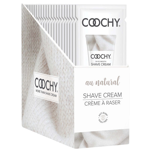 Coochy Shave Cream - Au Natural - 15 ml Foils 24 Count Display COO1001-99D