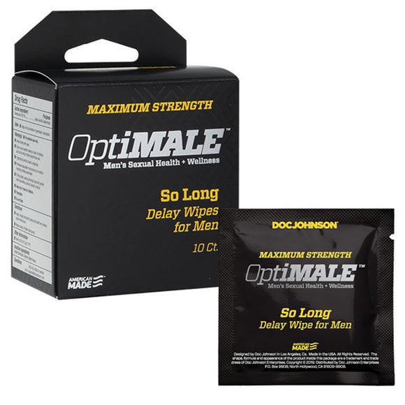 Optimale - So Long Delay Wipes for Men - 10 Ct DJ0695-25-BX