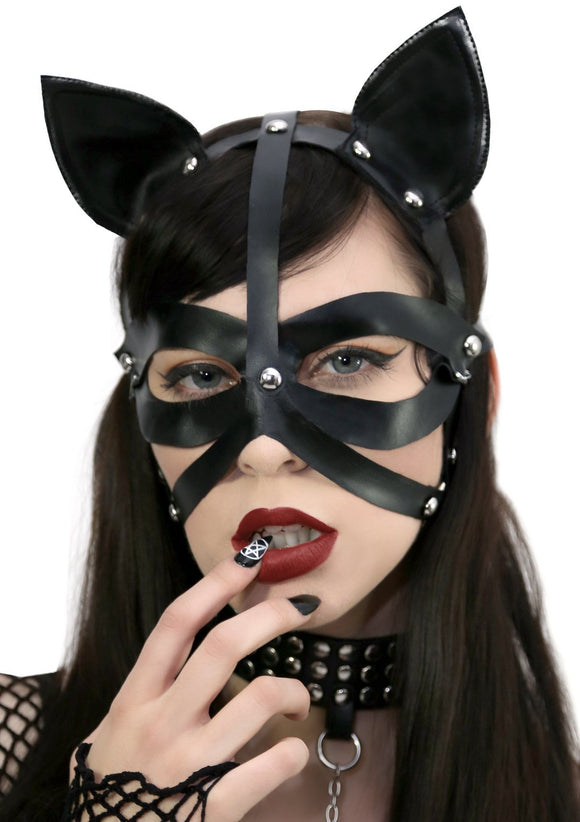 Harness Cat Mask Black LA-3754