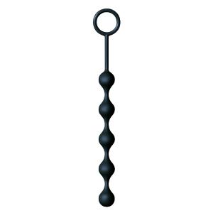 The 9's S-Drops Silicone Anal Beads - Black IC2315-2