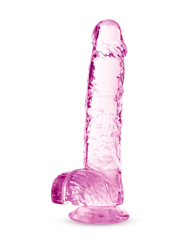 Naturally Yours - 6 Inch Crystalline Dildo - Rose BL-51700