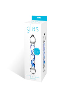 6.5 Inch Full Tip Textured Glass Dildo GLAS-145
