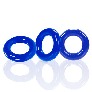 Willy Rings 3-Pack Cockrings - Police Blue OX-3047-PLC
