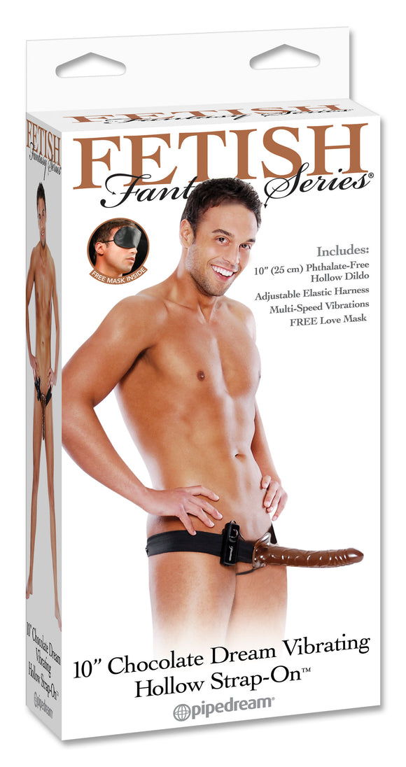 Fetish Fantasy Series 10 Chocolate Dream Vibrating Hollow Strap-On PD3947-00