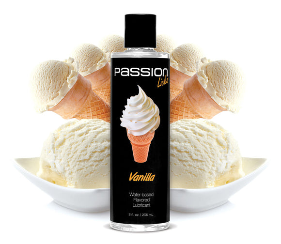Passion Licks Vanilla Water Based Flavored Lubricant - 8 Oz PL-AE805-VANILLA