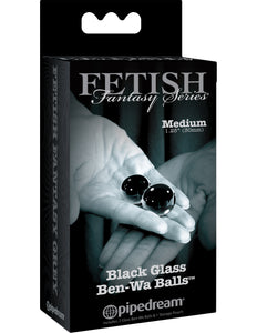 Fetish Fantasy Series Limited Edition Glass Ben-Wa Balls - Medium - Black PD4434-23