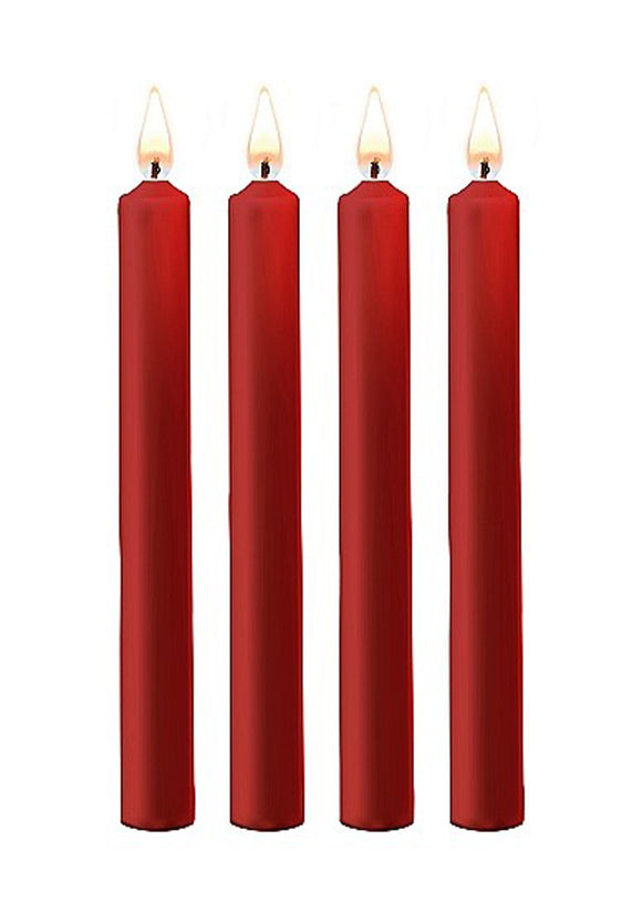 Teasing Wax Candles - Red - 4-Pack OU-488RED