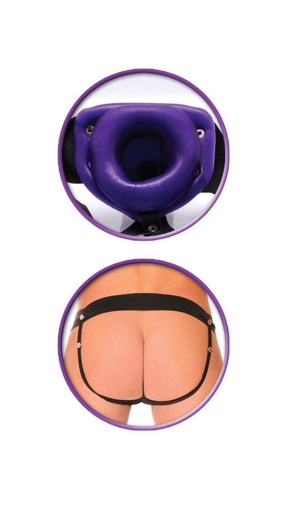 Fetish Fantasy Series for Him or Her Hollow Strap-on - Purple PD3366-12