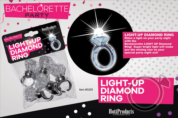 Light Up Diamond Ring 5 Pk HTP3255