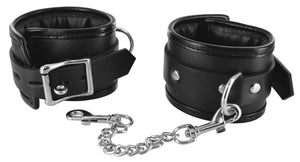 Locking Padded Wrist Cuffs W/chain STR-AE423