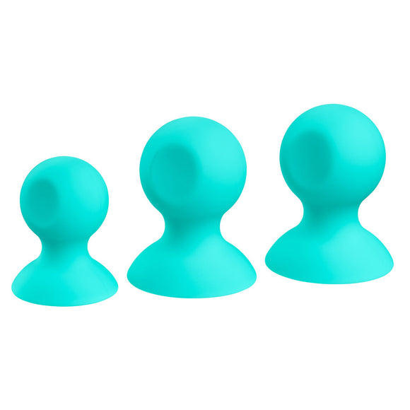 Cloud 9 Health and Wellness Nipple and Clitoral Massager Suction Set - Teal WTC916