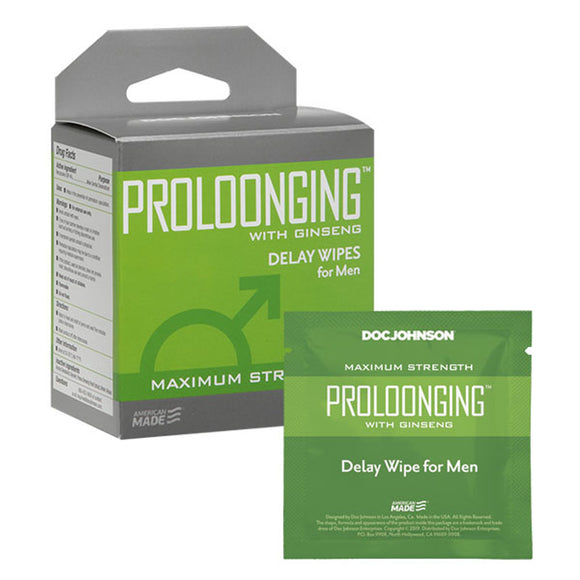 Proloonging With Ginseng - Delay Wipes for Men -  10 Pack DJ1310-25-BX