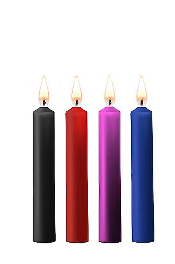 Teasing Wax Candles - Mixed Colors - 4-Pack OU-488MIX