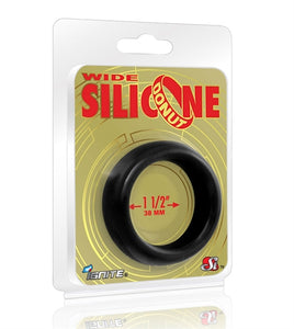 Wide Silicone Donut - Black - 1.5-Inch Diameter SI-95131