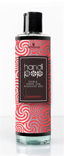 Handi Pop Handjob Massage Gel - Strawberry - 4.2 Oz. SEN-VL484