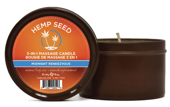 3-in-1 Massage Candle - 6 Oz. - Midnight Rendezvous EB-HSCS022A