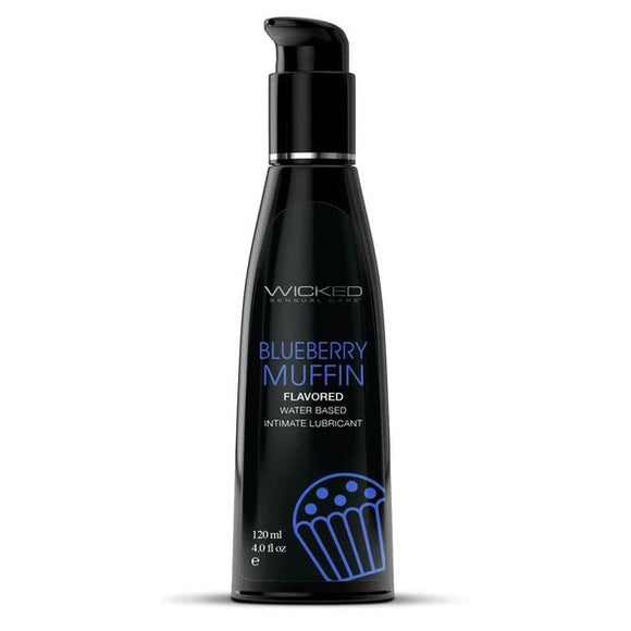 Aqua Blueberry Muffin Water Flavored Water- Based Lubricant - 4 Fl Oz/120ml WS-90454