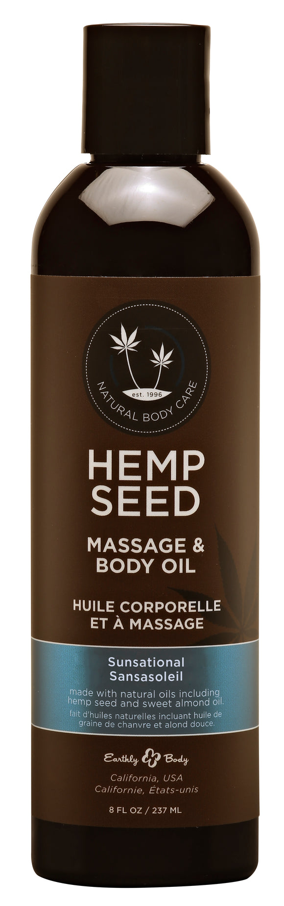 Hemp Seed Massage and Body Oil - Sunsational - 8 Fl. Oz./ 237 ml EB-MAS046