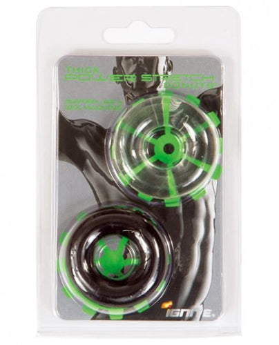 Thick Power Stretch Donuts - 2 Pack - Black and Clear SI-95114