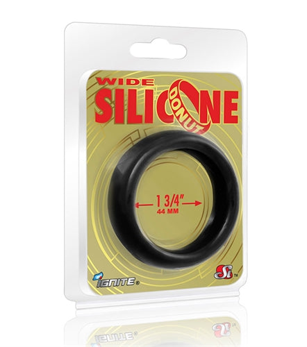 Wide Silicone Donut - Black - 1.75-Inch Diameter SI-95130
